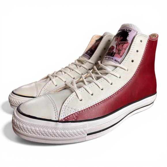 Converse Other - Ashita No Joe/Tomorrow Joe Converse , Leather Red/White , Men's Size US 8 RARE!!